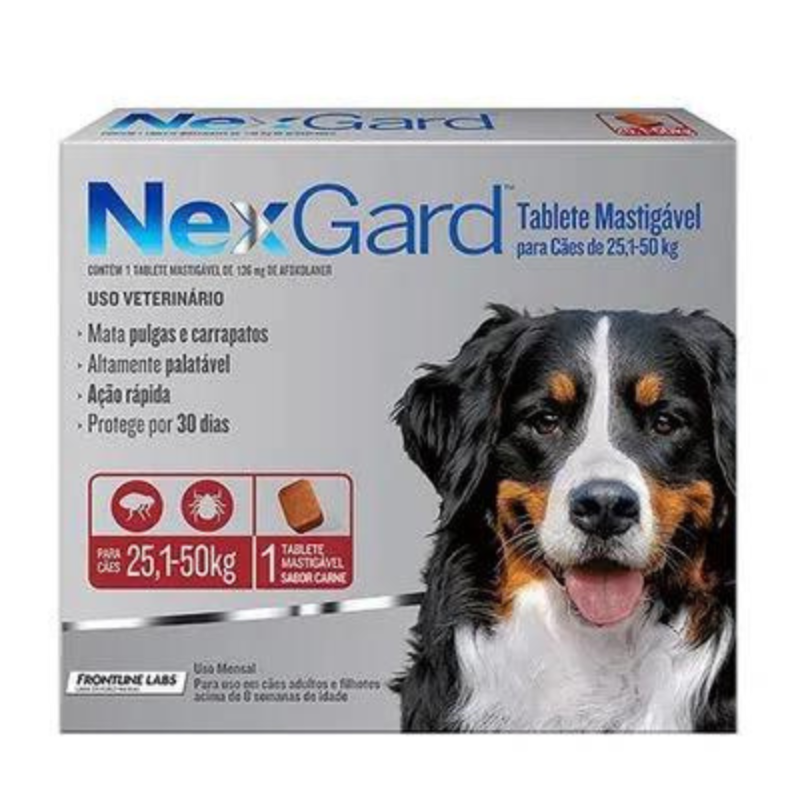 Nexgard para Cães de 25,1-50kg com 1 Tablete