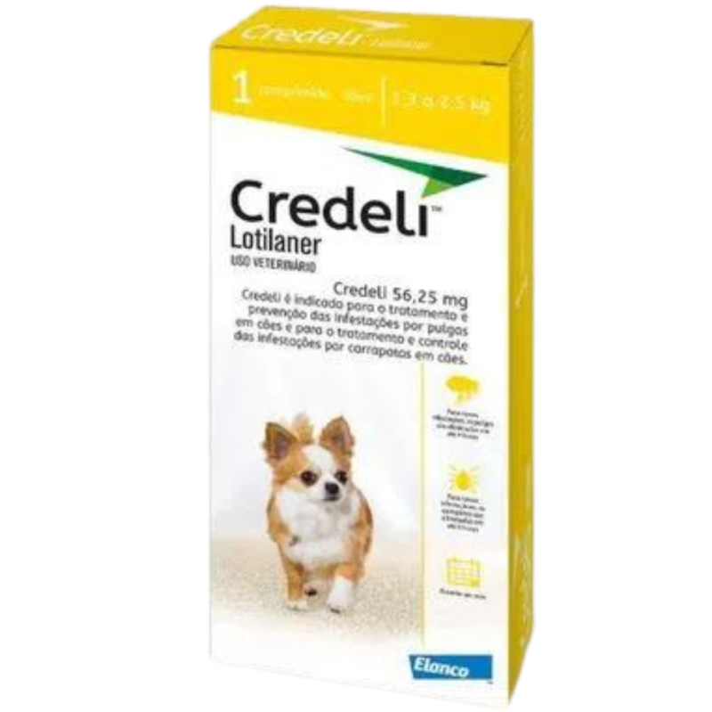 Elanco Credeli para Cães de 1,3 a 2,5 kg com 1 Comprimido