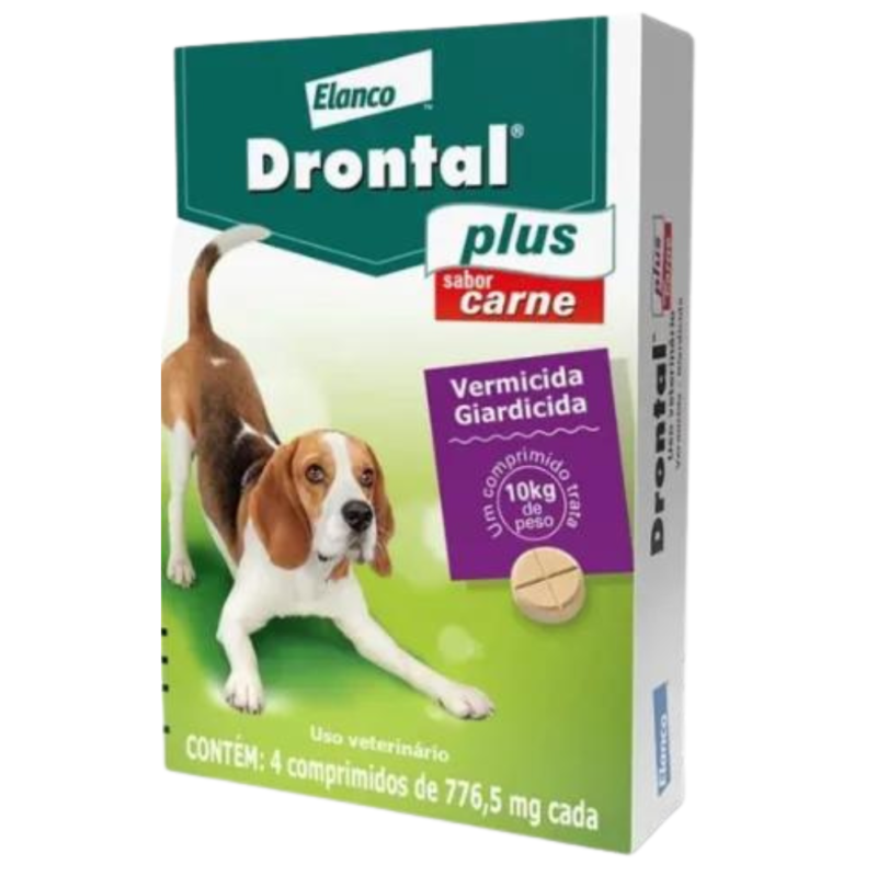 Drontal Plus com 4 Comprimidos para 10kg