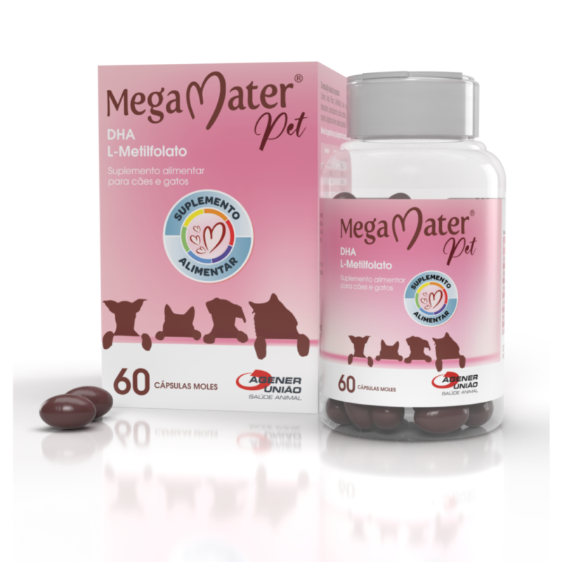 Agener Suplemento Mega Mater Pet 60 Cápsulas