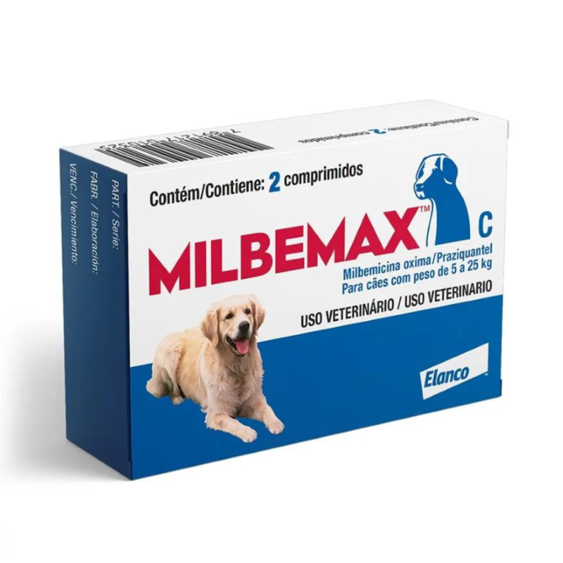 Elanco Milbemax para Cães de 5 a 25Kg com 2 Comprimidos