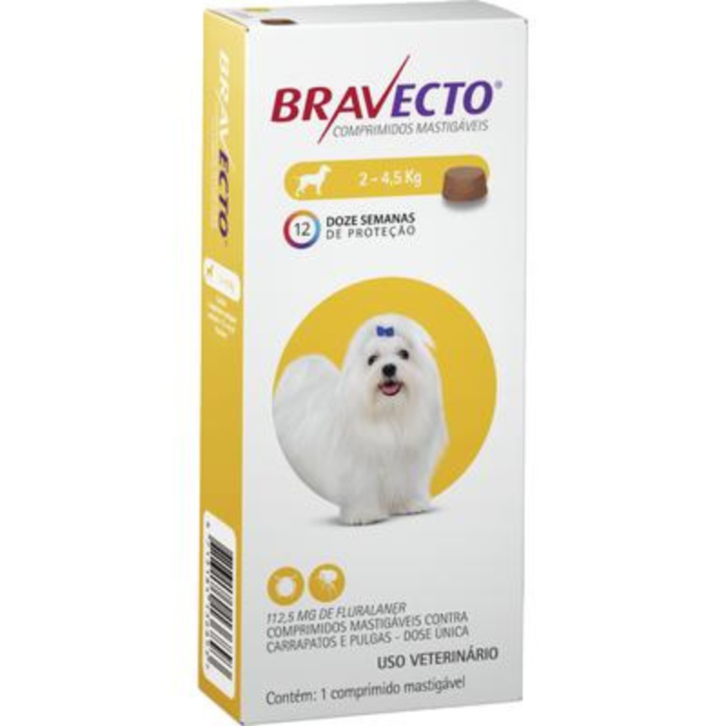 Bravecto Oral para Cães de 2 a 4,5kg 112,5mg