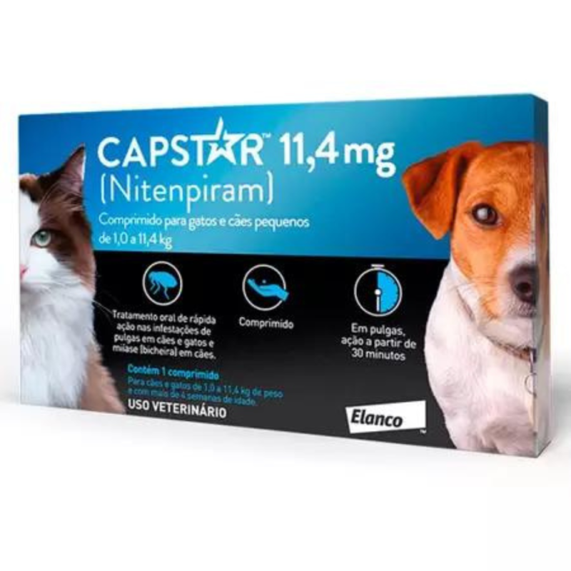 Elanco Capstar 11.4mg com 6 Comprimidos