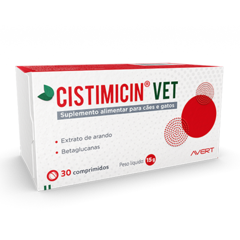 Suplemento Avert Cistimicin Vet com 30 Comprimidos
