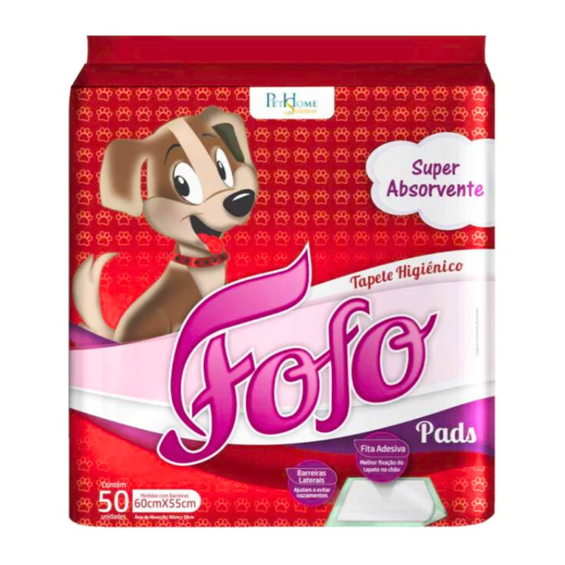 Tapete Higiênico Fofo Pads 60X55Cm 50 Unidades