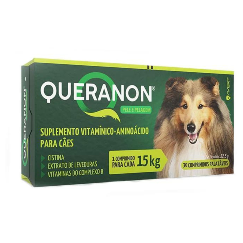 Queranon Suplemento para Cães 15kg 30 Comprimidos