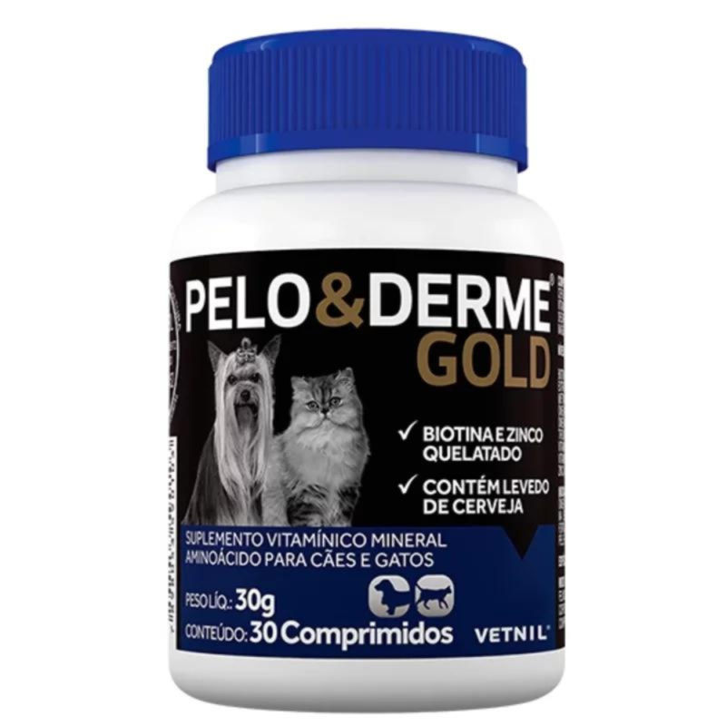 Vetnil Pelo e Derme Gold 30 Comprimidos