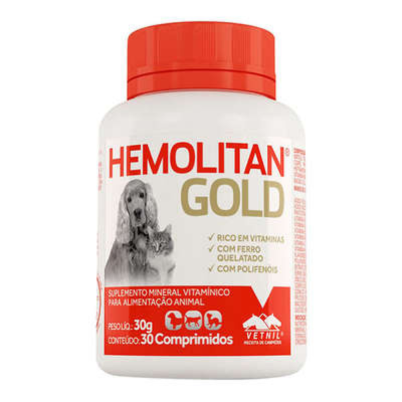Vetnil Hemolitan Gold 30 Comprimidos