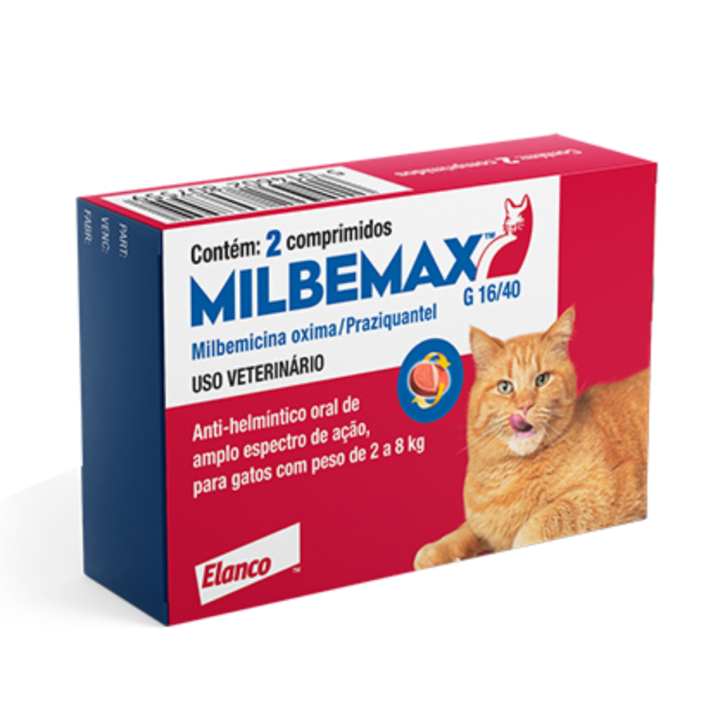 Milbemax Gatos de 2 a 8kg com 2 Comprimidoss