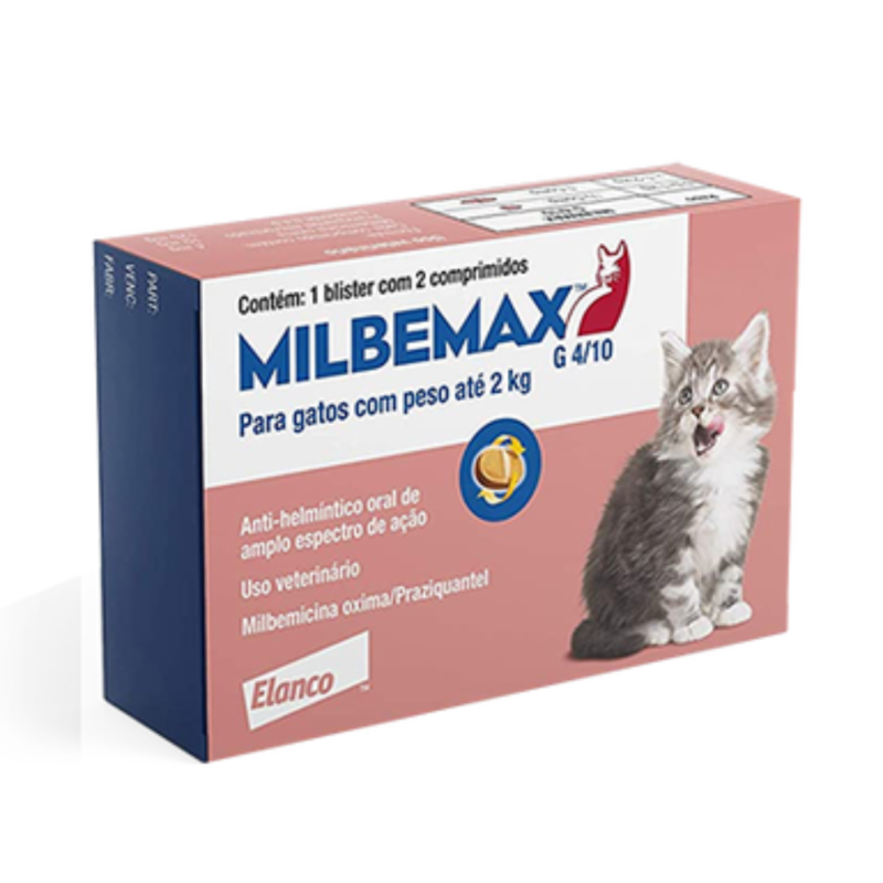 Milbemax Gatos até 2kg com 2 Comprimidoss