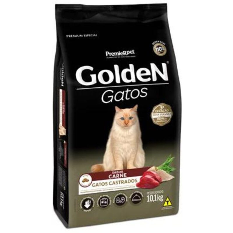 Golden Gato Castrado Carne 10kg