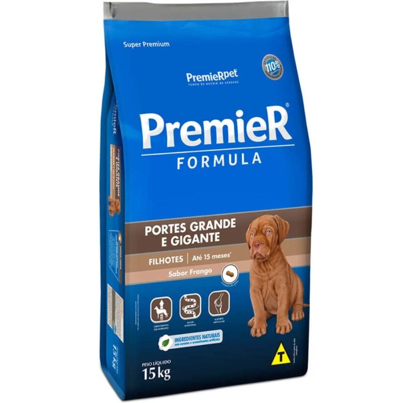 Premier Fórmula Cães Filhotes Raças Grandes 15 kg