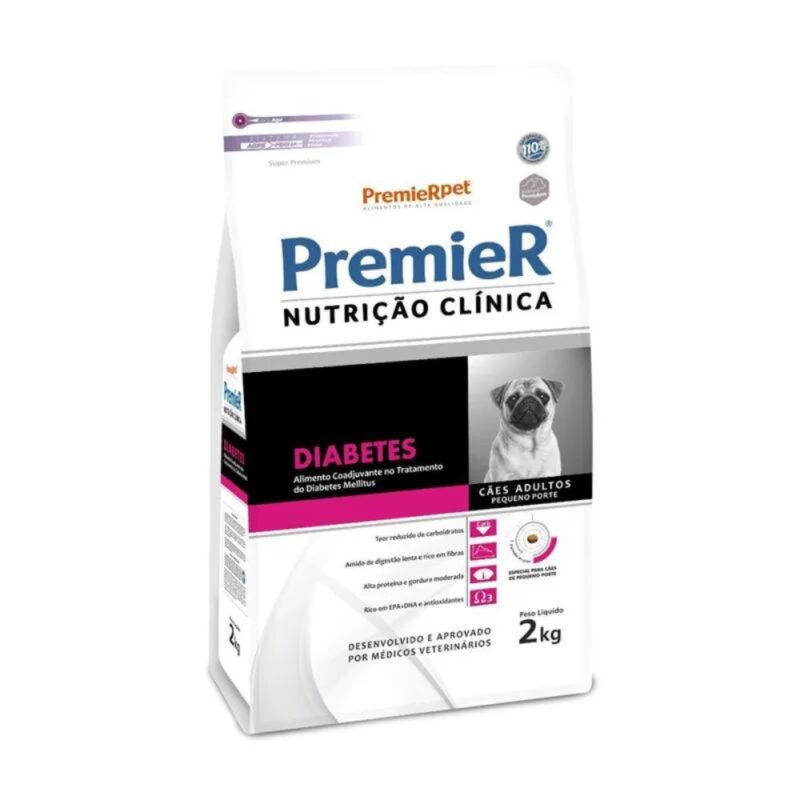 Premier Nutrição Clínicas Cães Diabetes Pequeno Porte 2 kg - Image 2